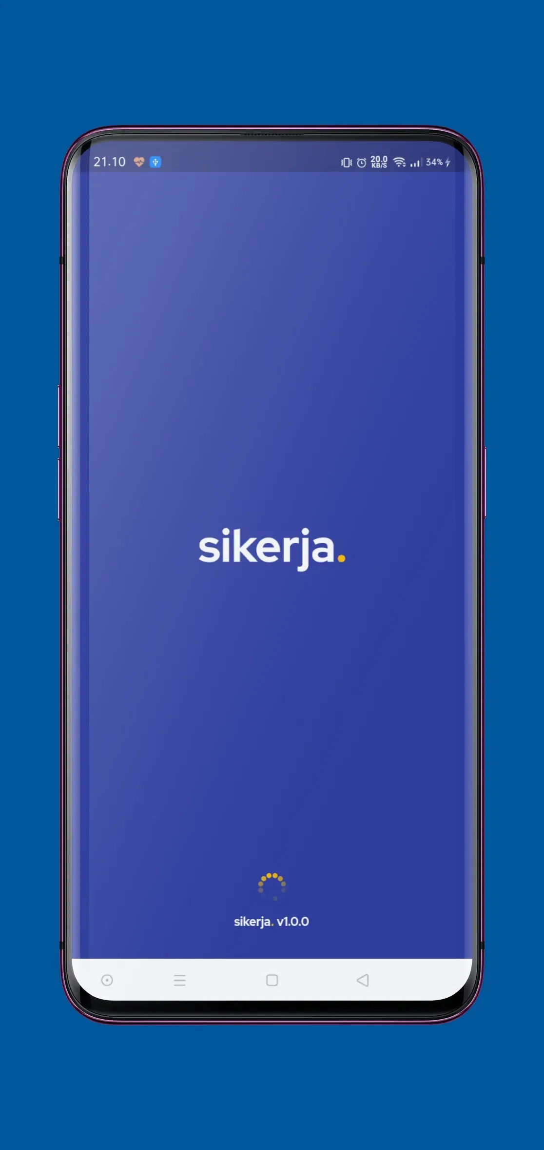 Sikerja onboarding screen