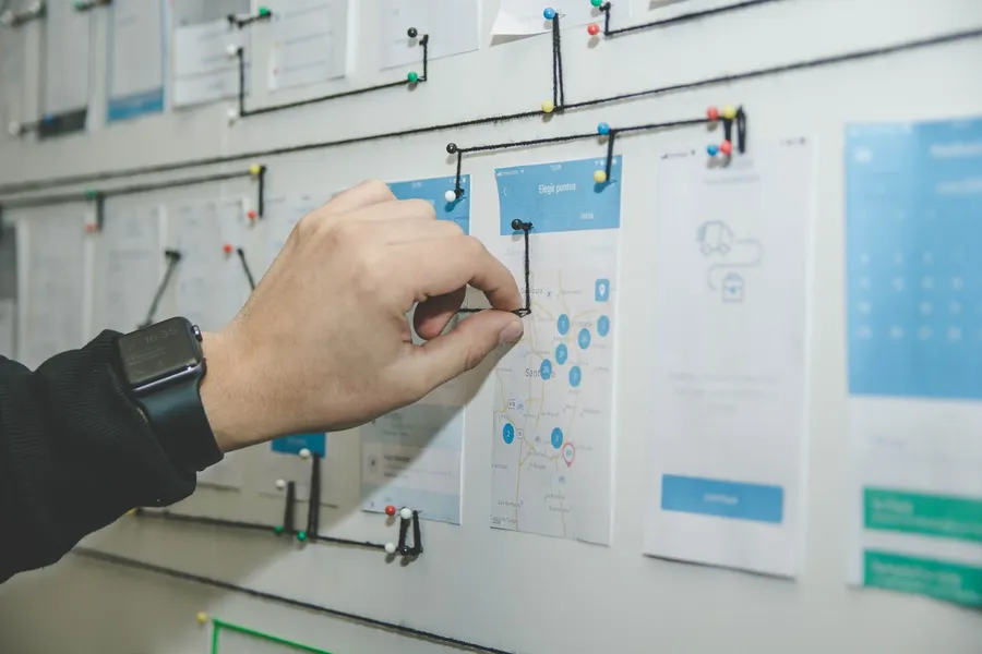 Wireframe and prototype on paper — MVP development process